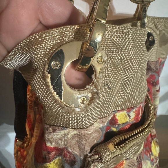 Chic Tan Hobo Bag with Gold Rings - Picture 9 of 10